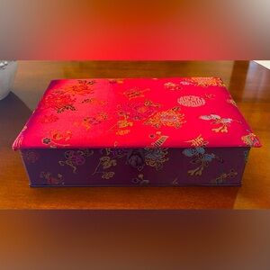 Asian Fabric Covered Box